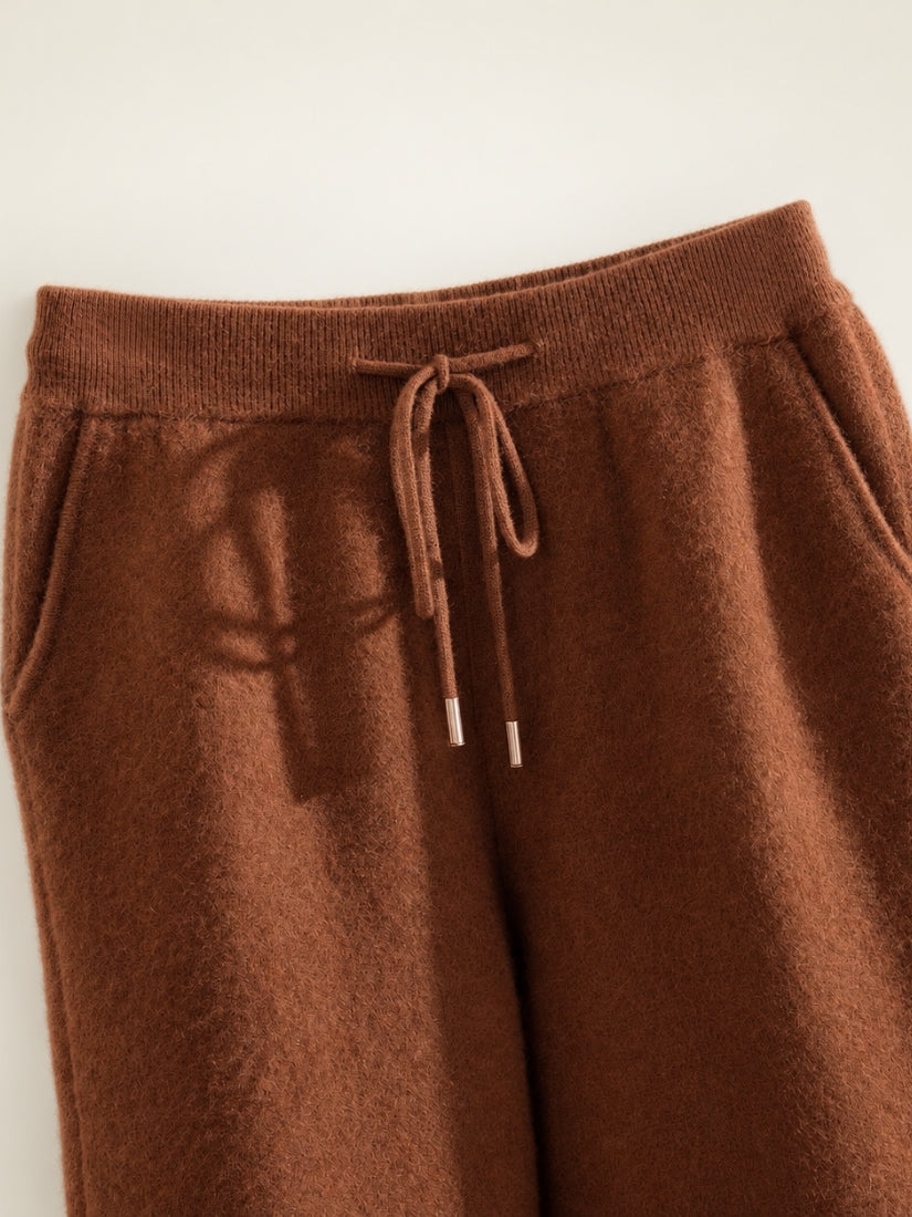 Aurian — Honeycomb Cashmere Drawstring Waist Detail | The Cashmere Studio