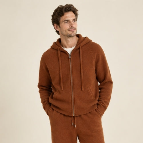 Aurian — Cashmere Zip-Up Hoodie | The Cashmere Studio