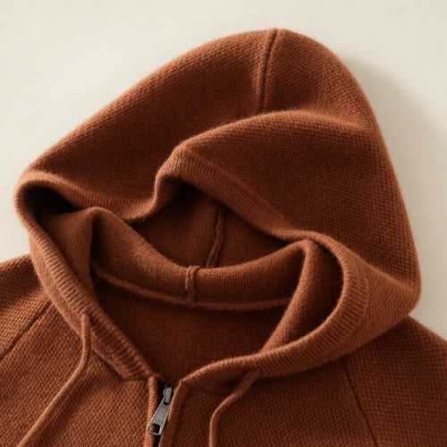 Aurian — Cashmere Zip-Up Hoodie | The Cashmere Studio