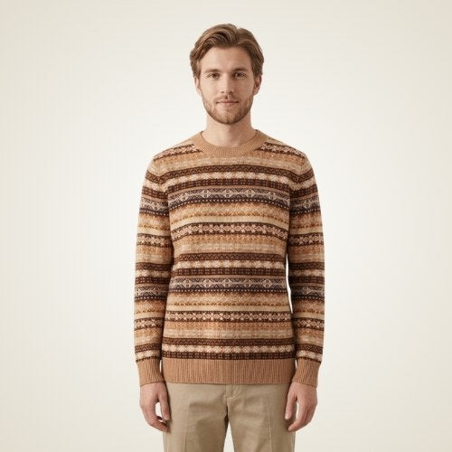 Arlo - Fair Isle Cashmere Sweater | The Cashmere Studio