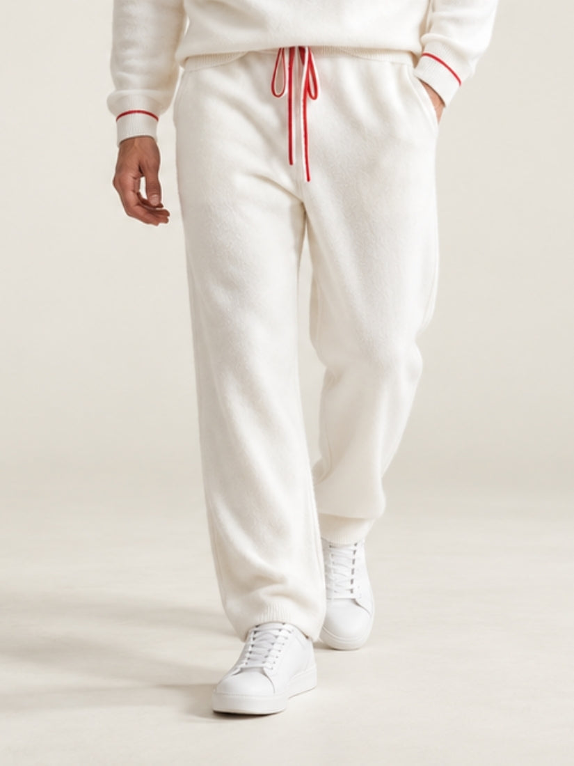Avel — Ivory Cashmere Pants Flat Lay | The Cashmere Studio
