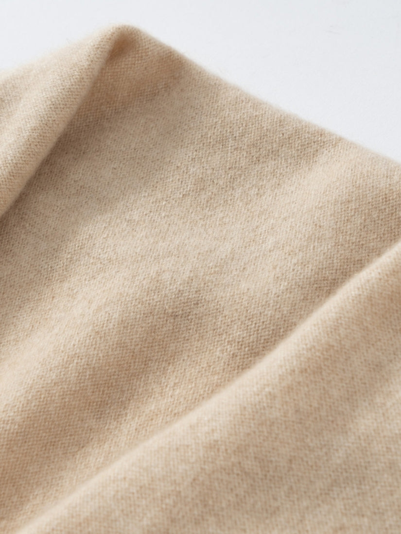 Avenia - Beige Cashmere Cape | The Cashmere Studio