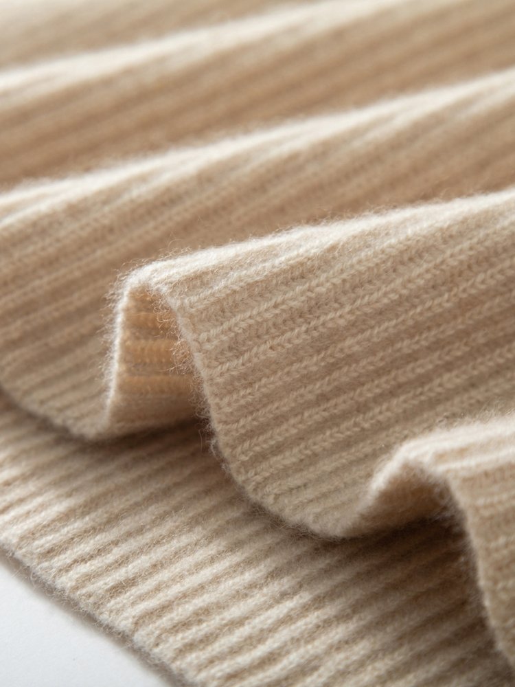 Aylenis -  Ribbed Mock Neck Cashmere Sweater | The Cashmere Studio