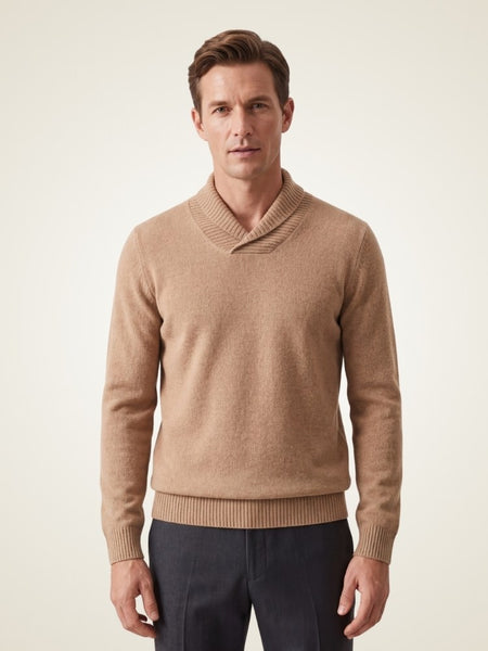 Adrian - Shawl Collar Cashmere Sweater | The Cashmere Studio
