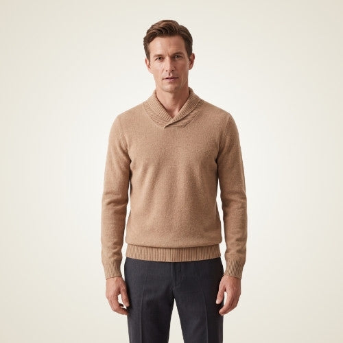 Adrian - Shawl Collar Cashmere Sweater | The Cashmere Studio