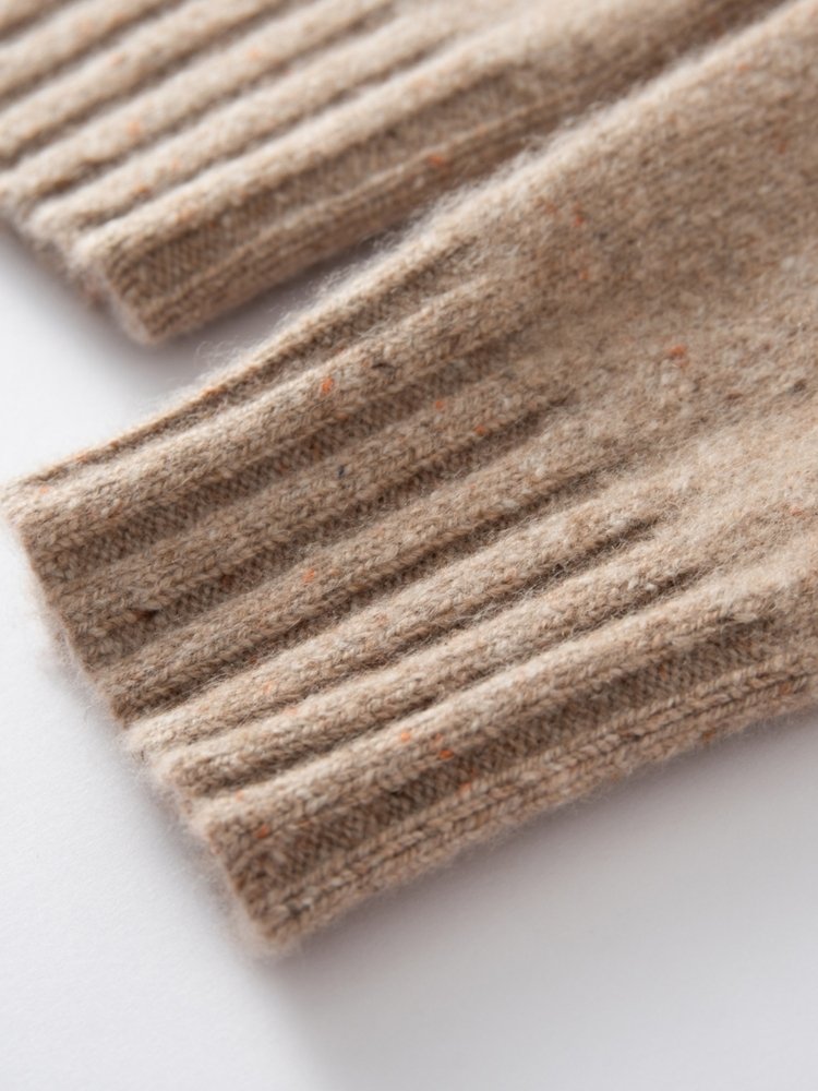 Loranna - Beige Cashmere Cardigan | The Cashmere Studio