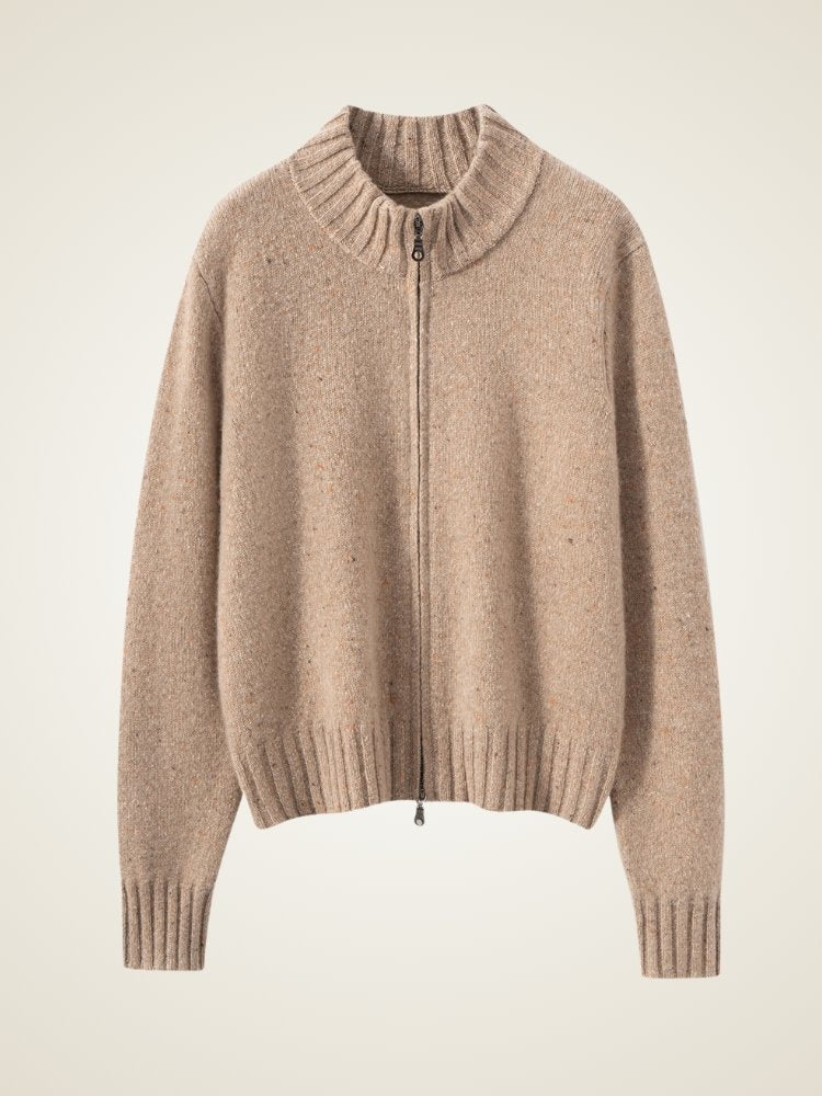 Loranna - Beige Cashmere Cardigan | The Cashmere Studio