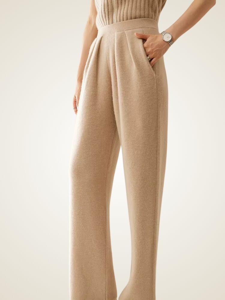 Rosalie - Pleated Cashmere Pants