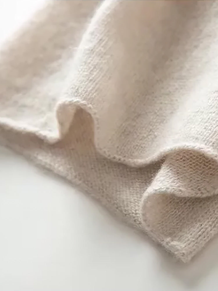 Imani - Beige Cashmere Tube Scarf | The Cashmere Studio