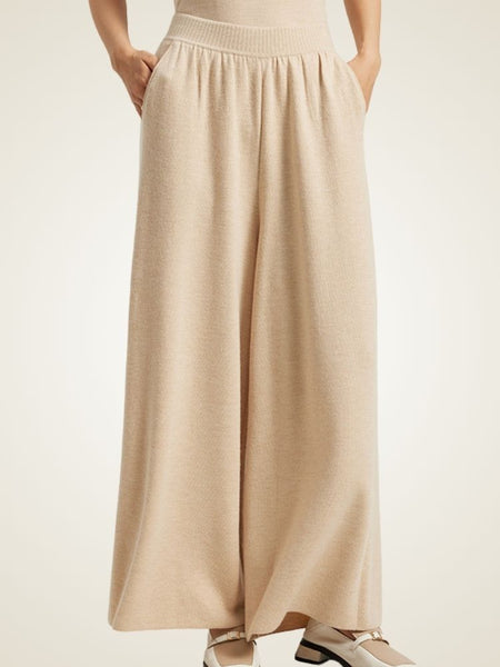 Zaylie - Wide Leg Cashmere Pants | The Cashmere Studio