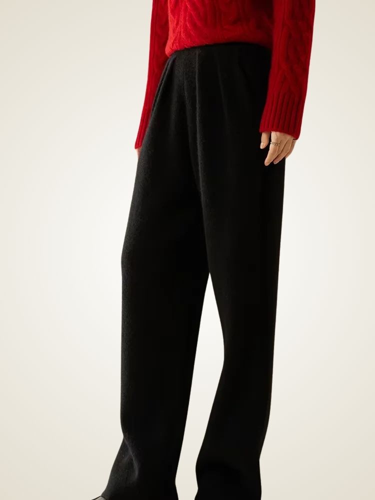 Rosalie - Pleated Cashmere Pants