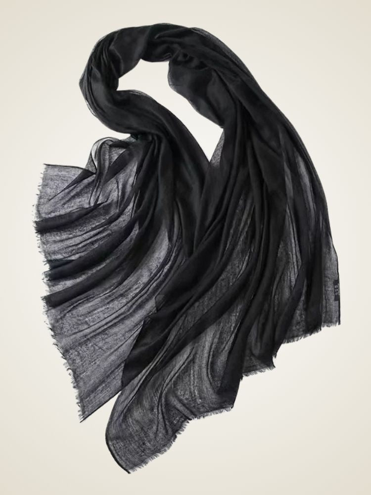 Kaia - Black Cashmere Scarf Pashmina | The Cashmere Studio