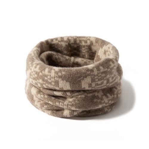 Briala - Jacquard Cashmere Snood | The Cashmere Studio