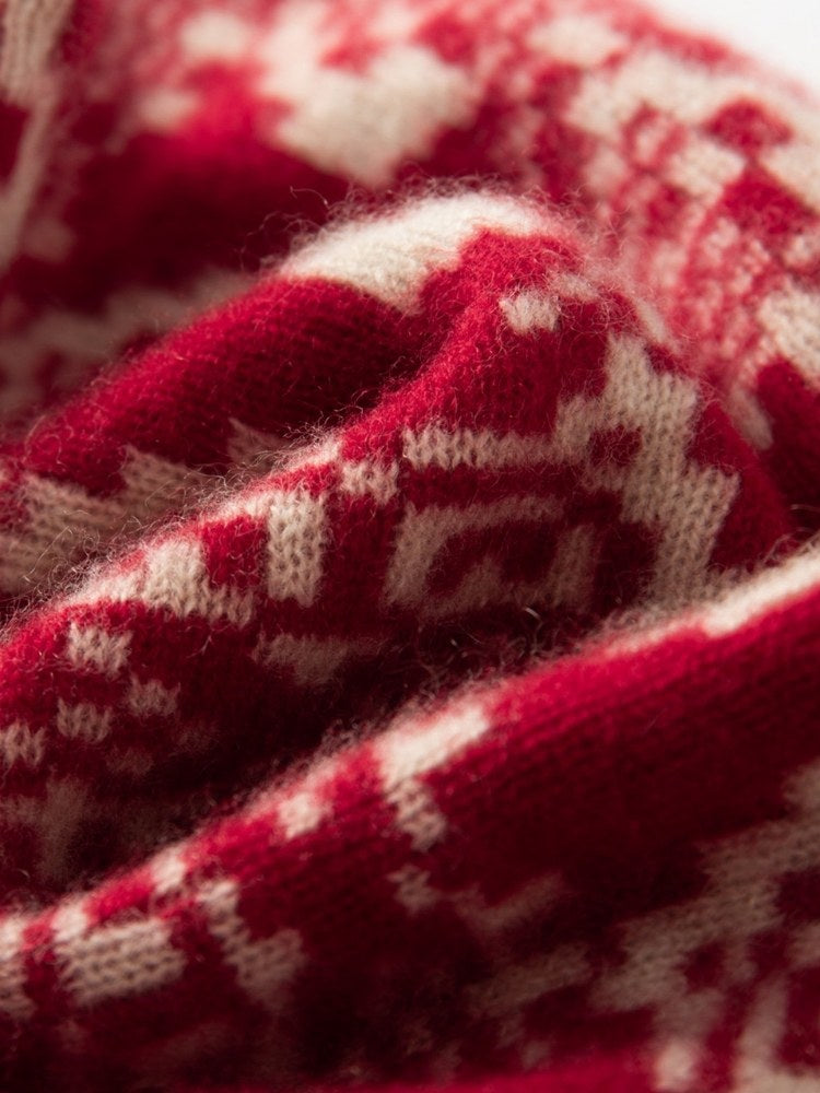 Briala - Jacquard Cashmere Snood | The Cashmere Studio