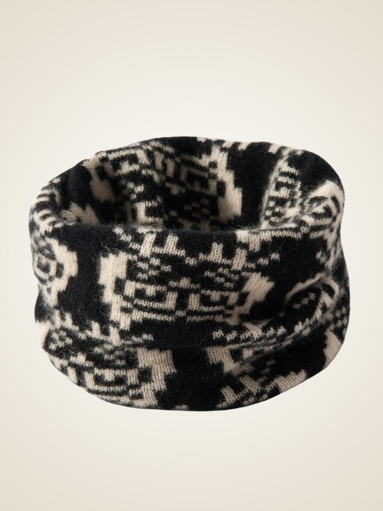 Briala - Jacquard Cashmere Snood | The Cashmere Studio