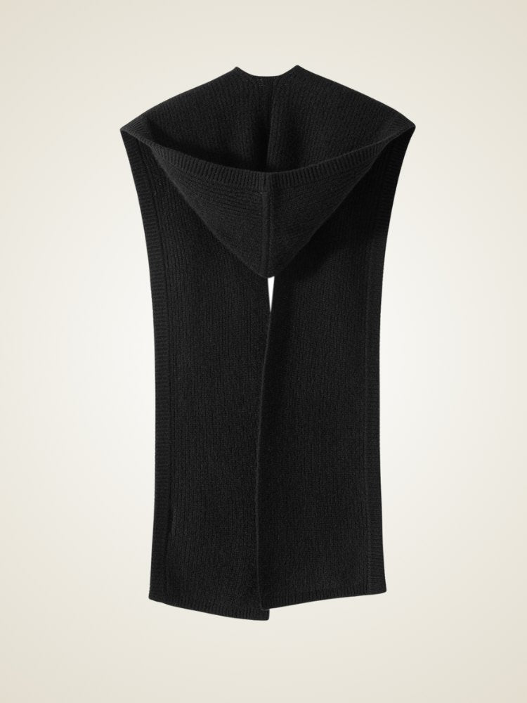 Brythe - Ribbed Cashmere Hooded Wrap | The Cashmere Studio
