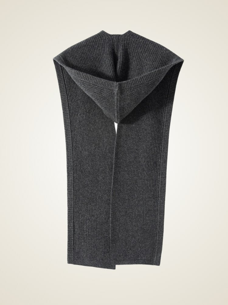 Brythe - Ribbed Cashmere Hooded Wrap | The Cashmere Studio