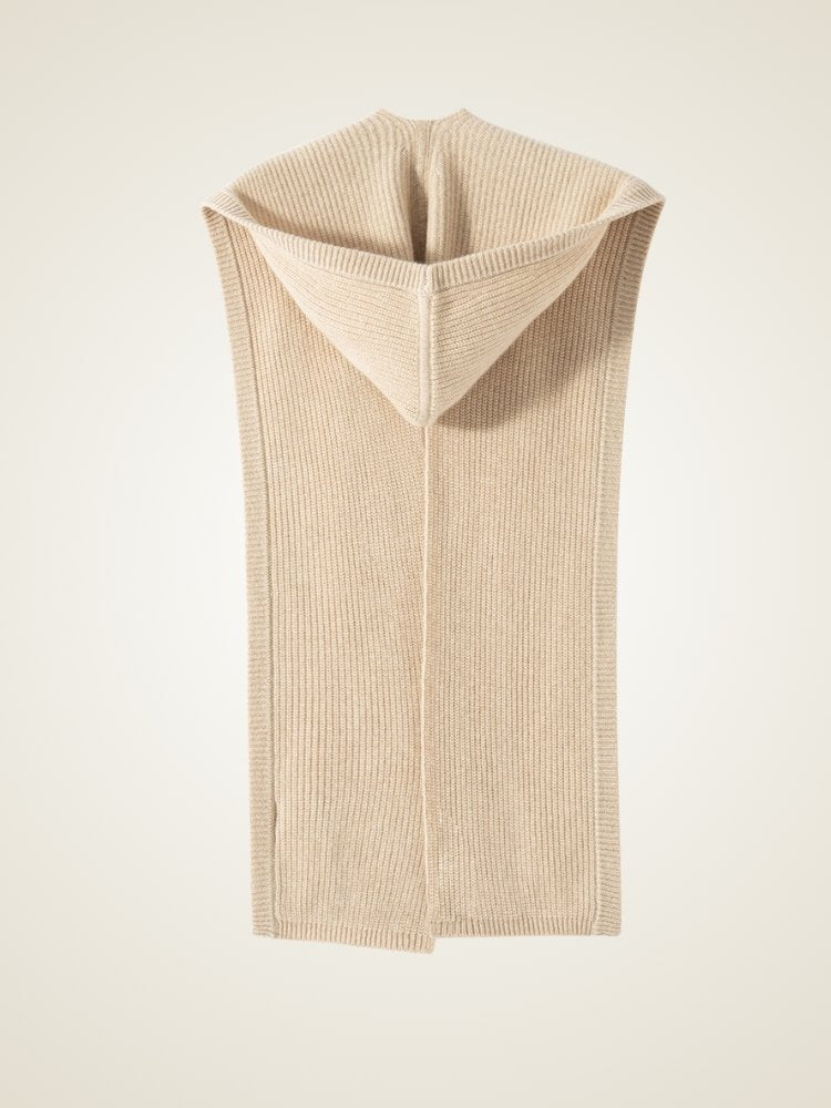 Brythe - Ribbed Cashmere Hooded Wrap | The Cashmere Studio