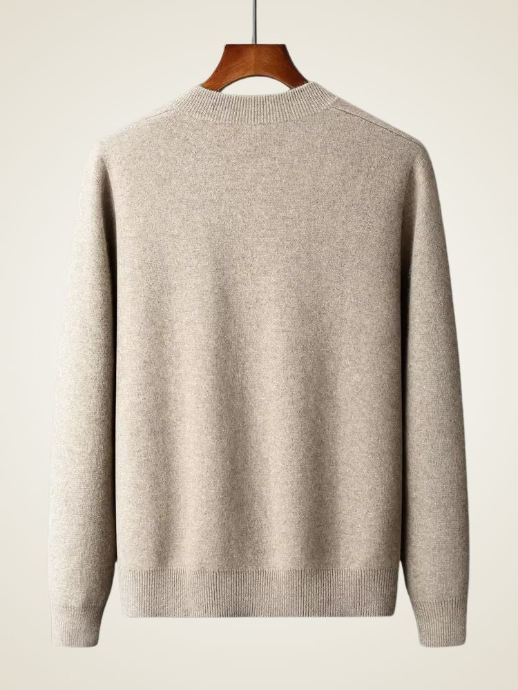 Cooper - Camel Bomber Collar Cashmere Cardigan | The Cashmere Studio