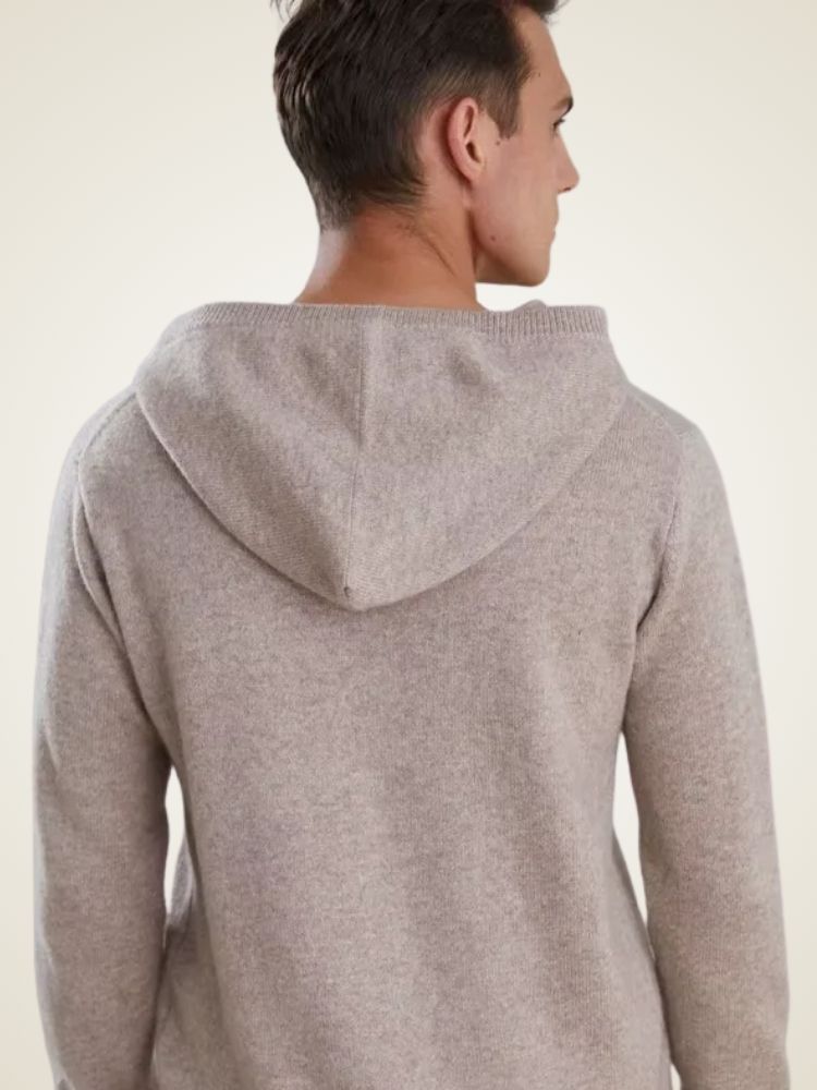 Carter - Camel Cashmere Hoodie | The Cashmere Studio