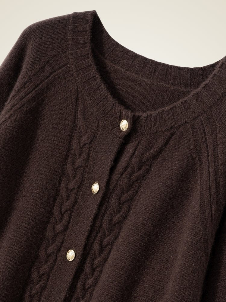 Driselle - Cable-Knit Cashmere Cardigan | The Cashmere Studio