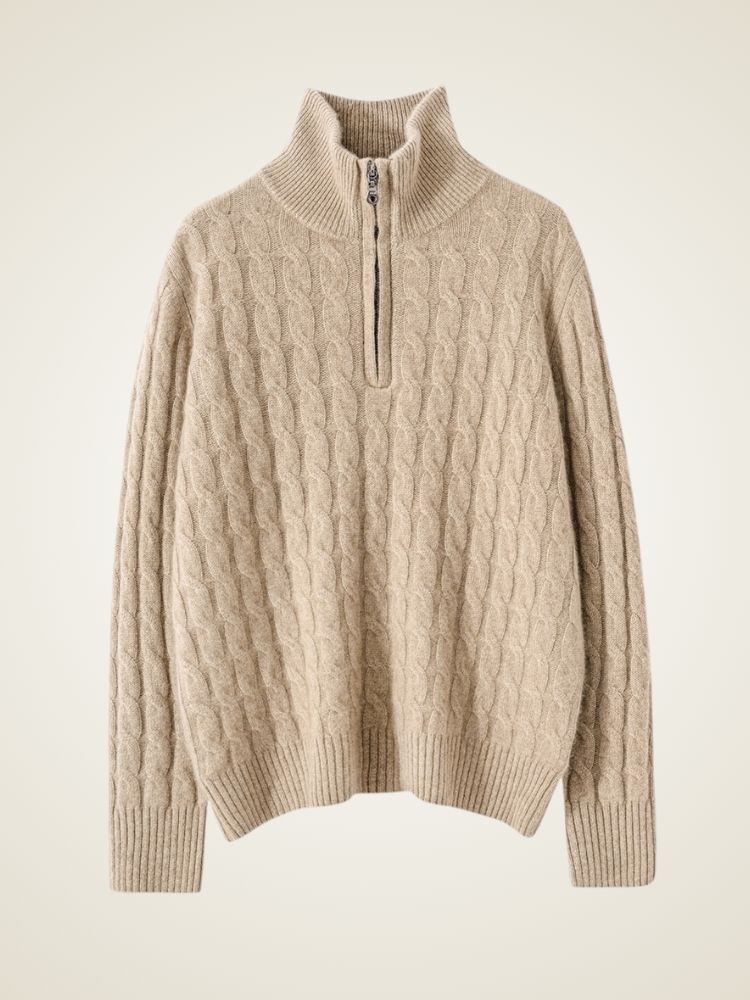 Naylira - Cable-Knit Cashmere Sweater | The Cashmere Studio