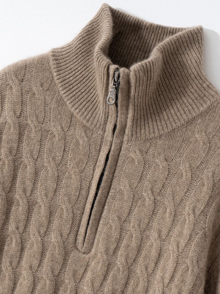 Naylira - Cable-Knit Cashmere Sweater | The Cashmere Studio