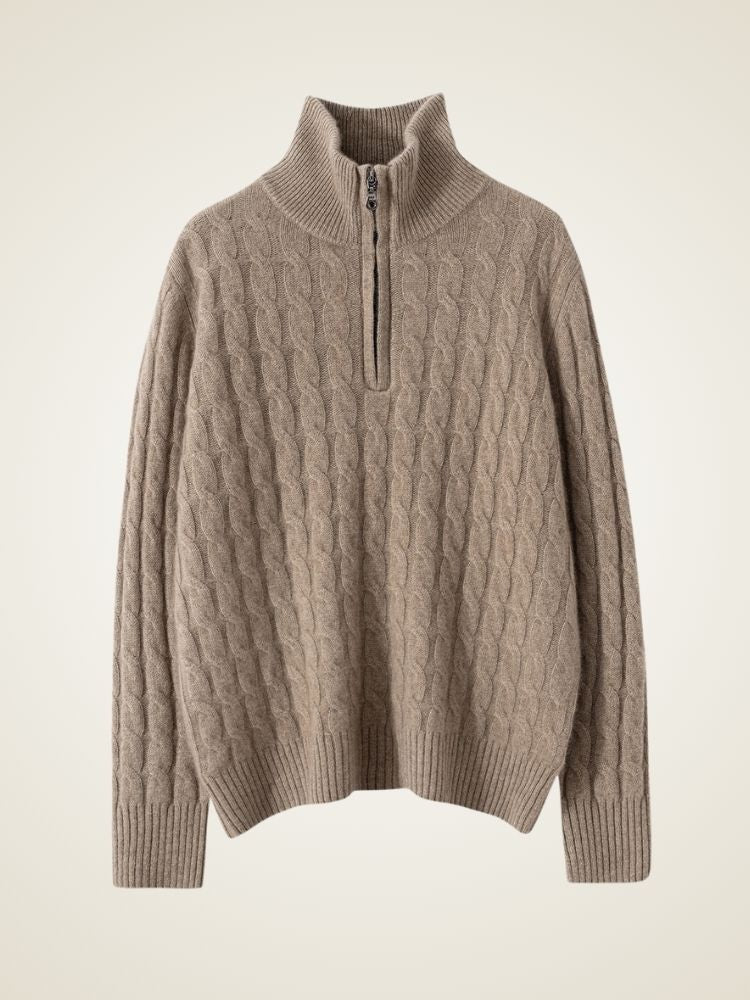 Naylira - Cable-Knit Cashmere Sweater | The Cashmere Studio