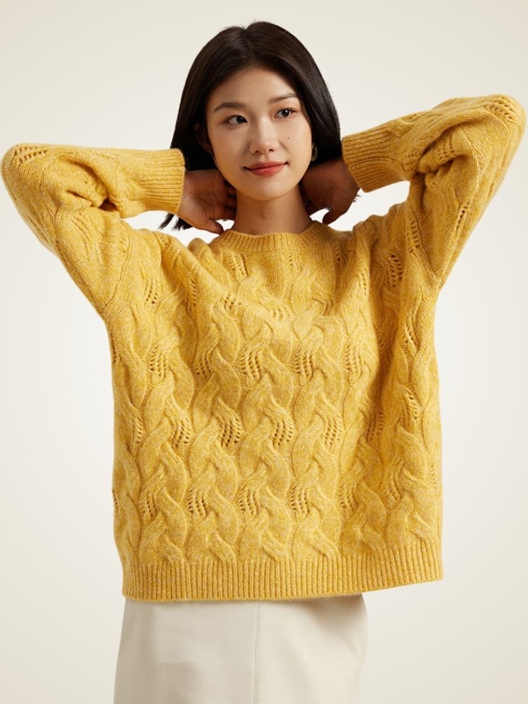 Thayelle - Cable-Knit Cashmere Sweater | The Cashmere Studio