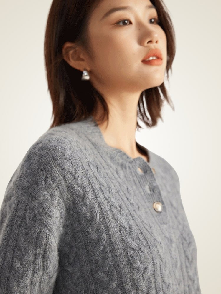 Inyara - Cable-Knit Cashmere Sweater | The Cashmere Studio