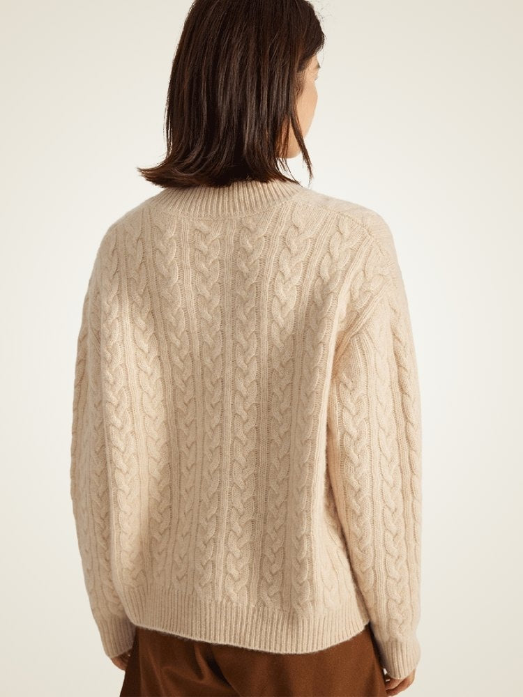 Inyara - Cable-Knit Cashmere Sweater | The Cashmere Studio