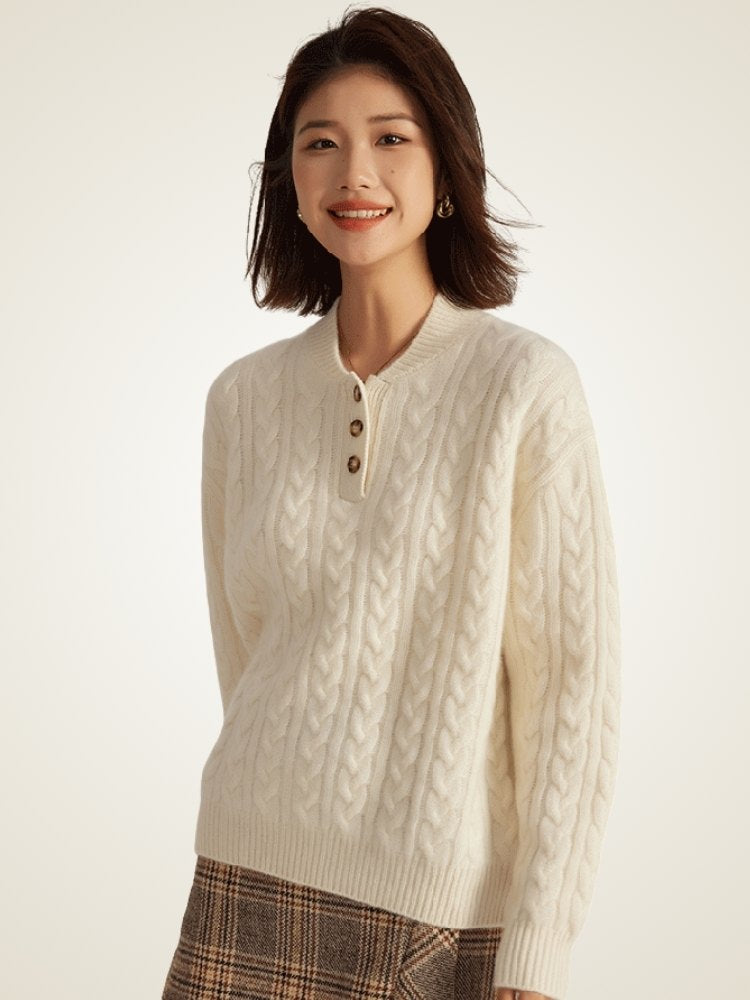 Inyara - Cable-Knit Cashmere Sweater | The Cashmere Studio
