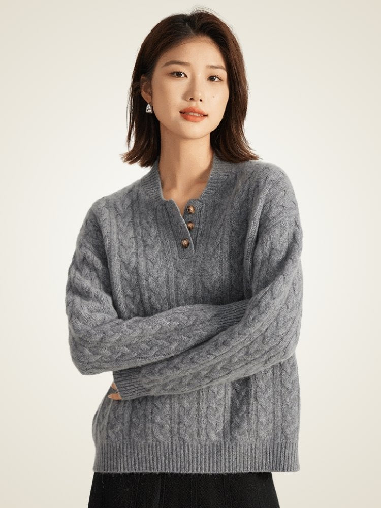 Inyara - Cable-Knit Cashmere Sweater | The Cashmere Studio
