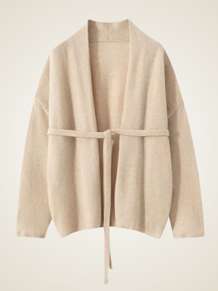 Beige Ivy Cardigan Sweater | The Cashmere Studio