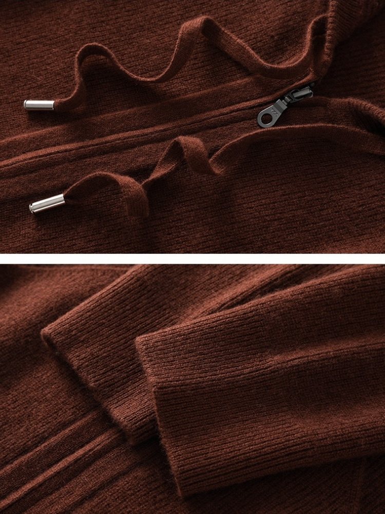 Naralith - Cashmere Full Zip Hoodie | The Cashmere Studio