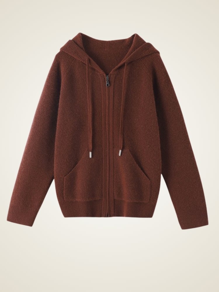 Naralith - Cashmere Full Zip Hoodie | The Cashmere Studio