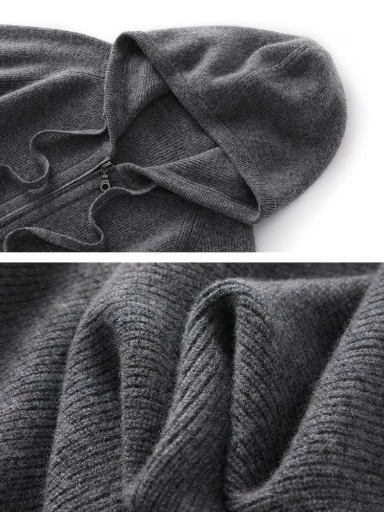 Naralith - Cashmere Full Zip Hoodie | The Cashmere Studio