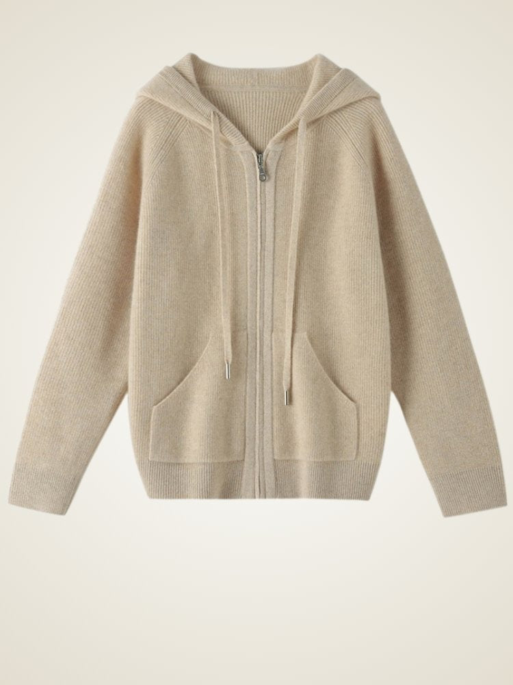 Naralith - Cashmere Full Zip Hoodie | The Cashmere Studio