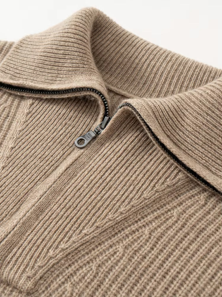 Sebastian - Half Zip Cashmere Sweater | The Cashmere Studio