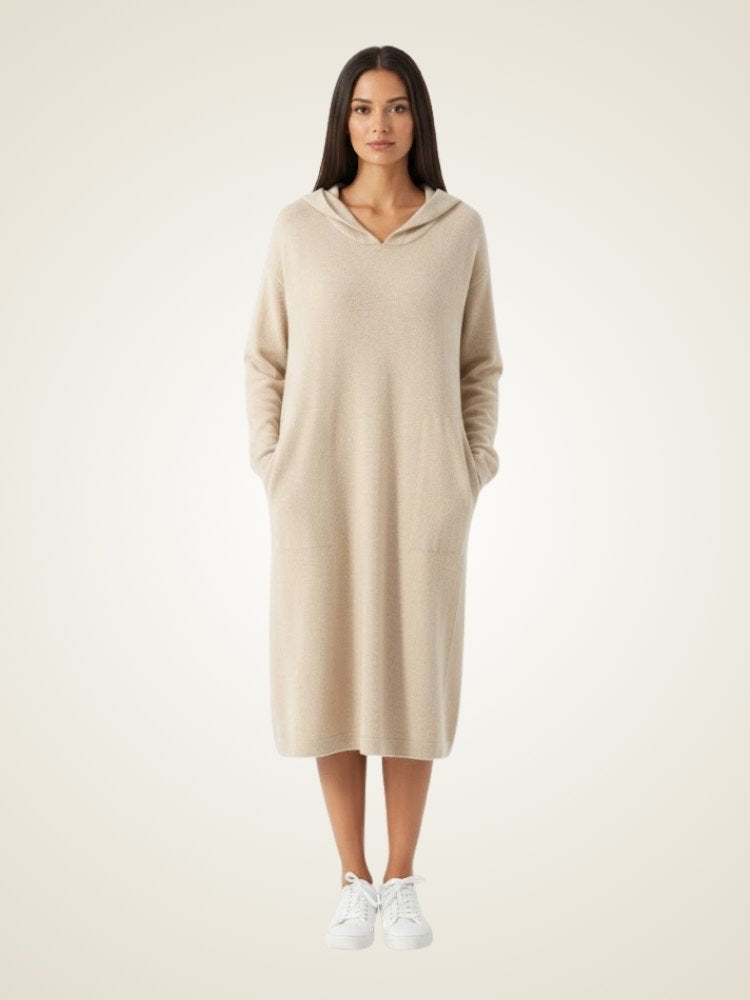 Oserine - Hooded Cashmere Dress | The Cashmere Studio
