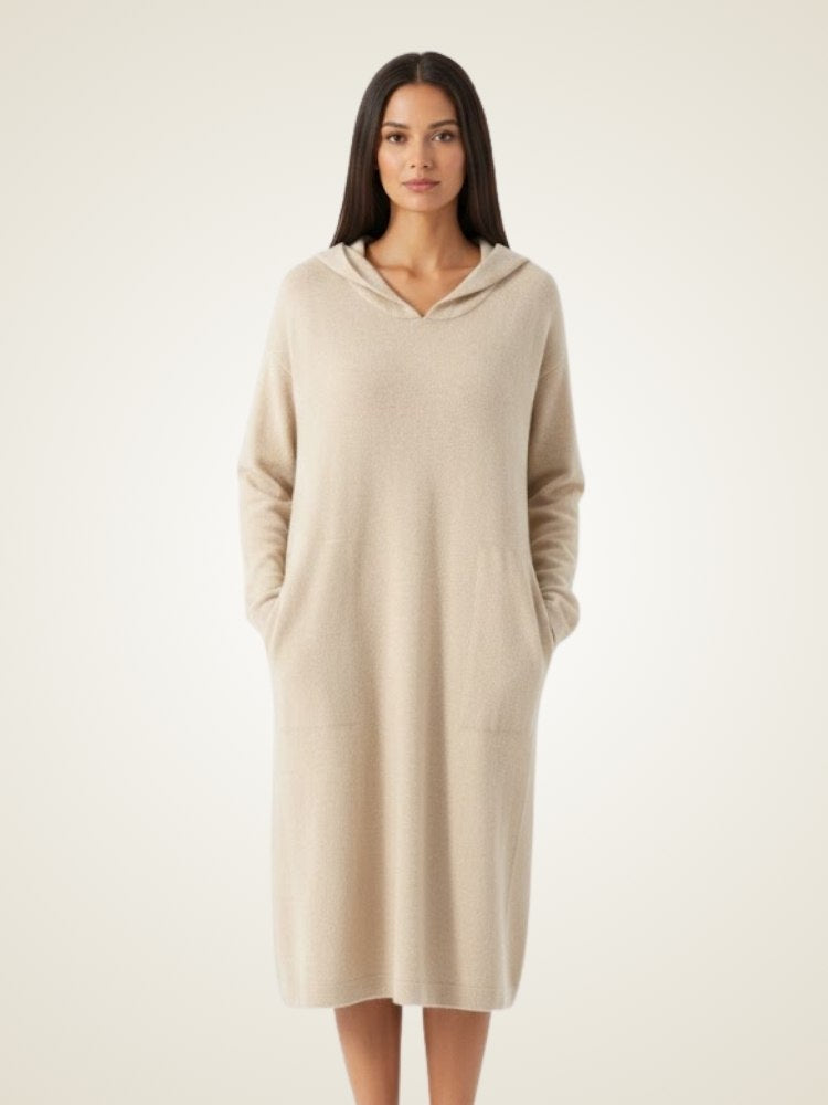 Oserine - Hooded Cashmere Dress | The Cashmere Studio