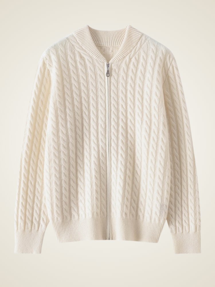Kaelira - Zip Cashmere Cardigan | The Cashmere Studio