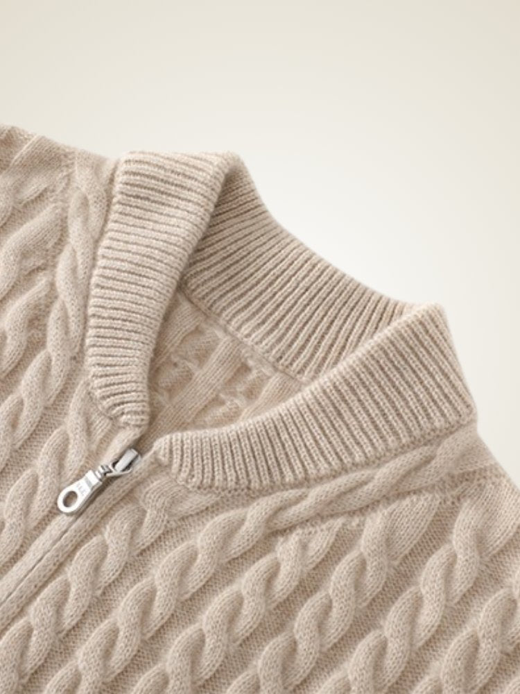 Kaelira - Zip Cashmere Cardigan | The Cashmere Studio