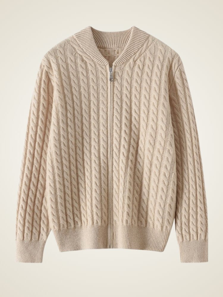 Kaelira - Zip Cashmere Cardigan | The Cashmere Studio