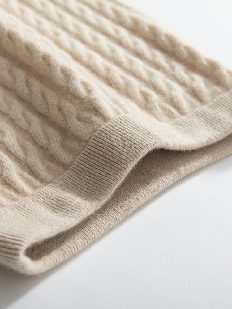 Velindra - Cable-Knit Cashmere Skirt | The Cashmere Studio