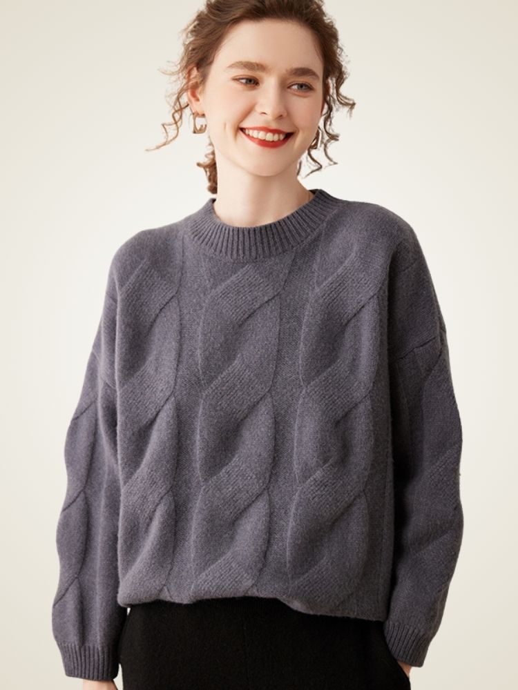 Eralith -  Cable  Knit Cashmere Sweater | The Cashmere Studio