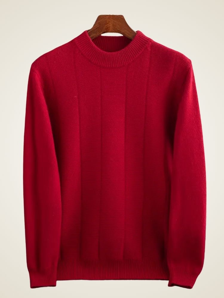 Owen - Red Crewneck Cashmere Sweater | The Cashmere Studio