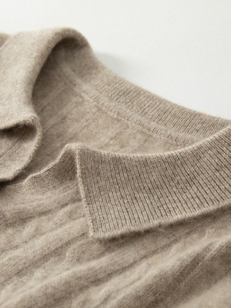 Enlora - Cashmere Polo Sweater | The Cashmere Studio