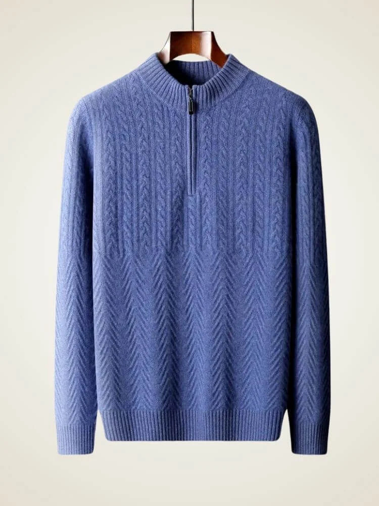 Alexander - Half Zip Cashmere Sweater | The Cashmere Studio