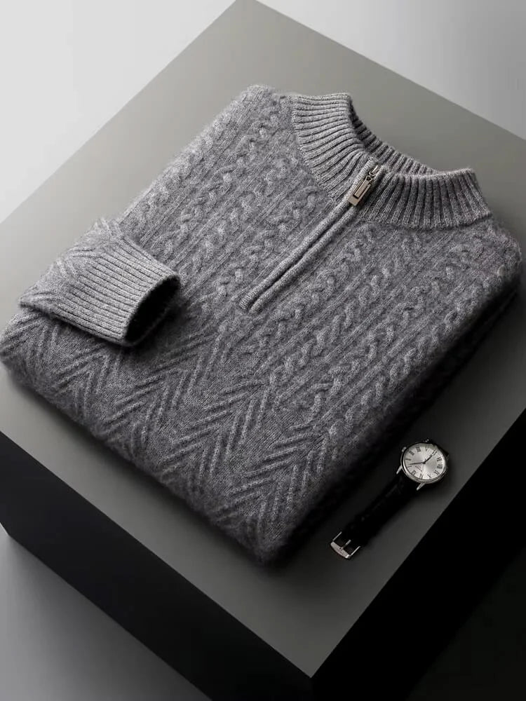 Alexander - Half Zip Cashmere Sweater | The Cashmere Studio